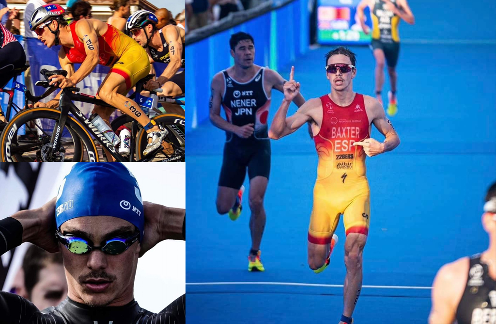 Sergio Baxter, el primer espaol en llegar a la meta en el Campeonato del Mundo de Triatln