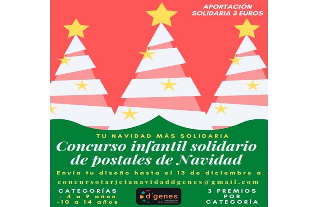 DGenes pone en marcha un Concurso infantil solidario de postales de Navidad, esta dirigido a nios de 4 a 14 aos