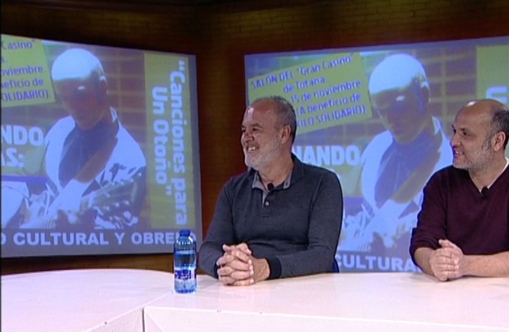 Entrevista en Canal 6 Television a Gins Prez Pte del Centro Cultural y Obrero y Fernando Nicols Msico


