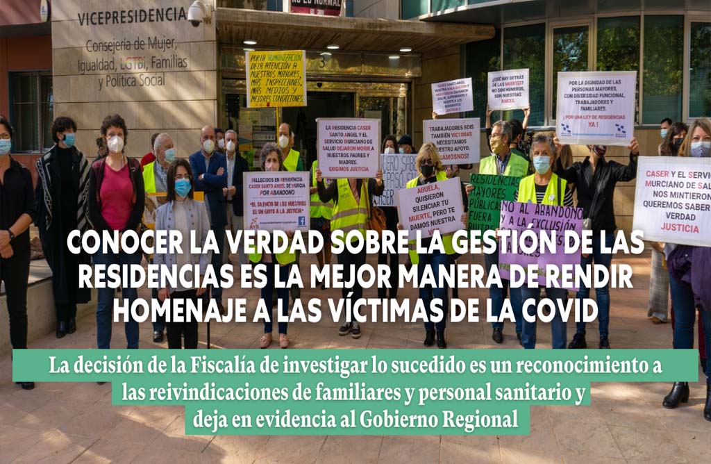 Podemos exige al Presidente Lpez Miras que colabore con la Justicia y no intente tapar la verdad sobre la situacion de las residencias de mayores.
