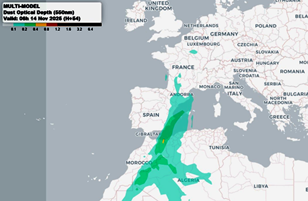 Salud y Medio Ambiente advierten de una intensa intrusin de polvo sahariano en la Regin